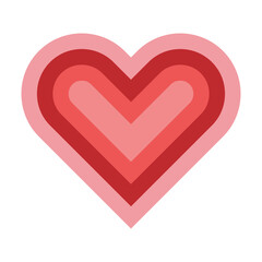 red heart on white background
