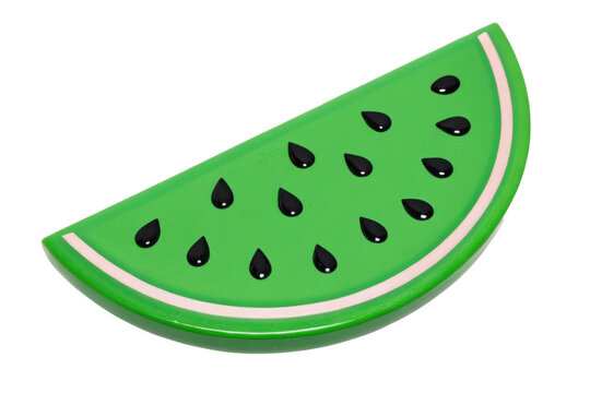Vibrant watermelon slice decoration perfect for summer gatherings and themed events adding a playful touch to any setting, cut out