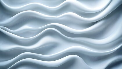 Obraz premium Soft White Fabric Waves, Draped Texture