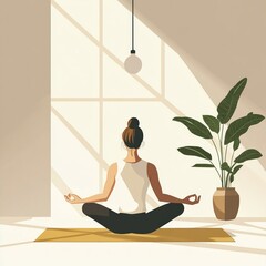 Yoga in a Minimalist Home