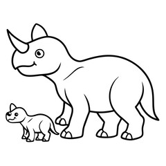 vector illustration of cartoon cat