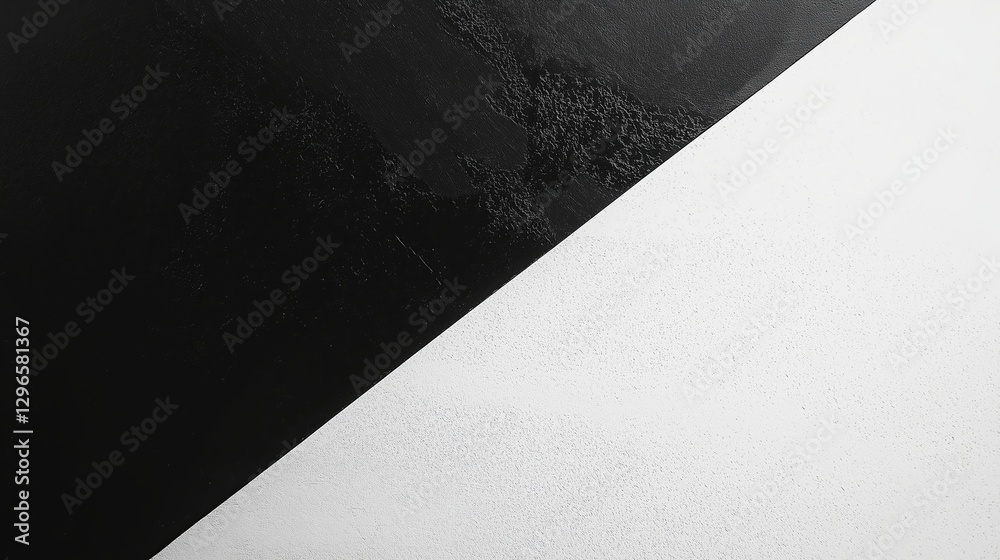 Poster a pure black and white triangle composition with sharp contrast