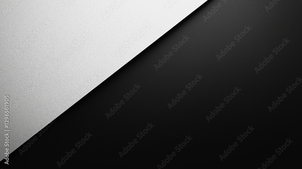 Poster a pure black and white triangle composition with sharp contrast