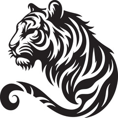 wild animals vector design oftigers isolated on white beckground