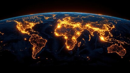 Earth at Night: Global City Lights Shine Bright