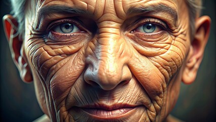 Macro Close-up: Sagging Skin Before & After Collagen Treatment - 3D Illustration