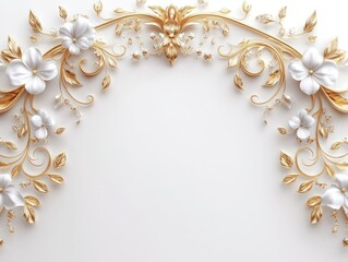 Elegant Gold & White Floral Design, Wedding Decor