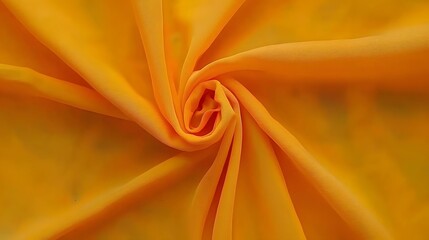 Obraz premium Close-Up View of Soft Yellow Fabric in Spiral Shape with Textured Folds and Curves