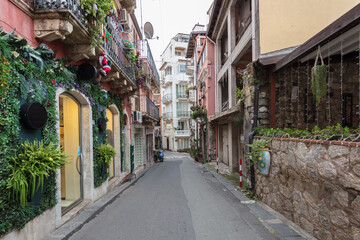 street in Taormina, Sicily, Italy
