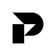 Letter P logo. Icon design. Template elements. Geometric abstract logos
