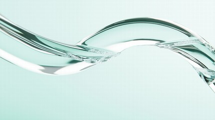 glass and Liquid matte abstract wave. 3d rendering illustratiuon.