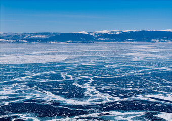 Lake Baikal's Intricate Ice Cracks