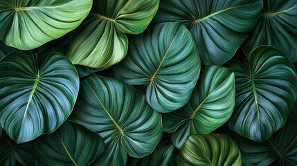 Abstract green leaf background with soft tones and patterns creating a calming visual experience