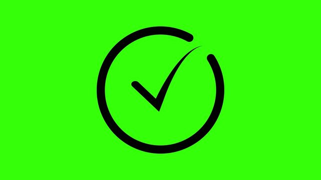 Animated circle with check mark icon .check mar concept video