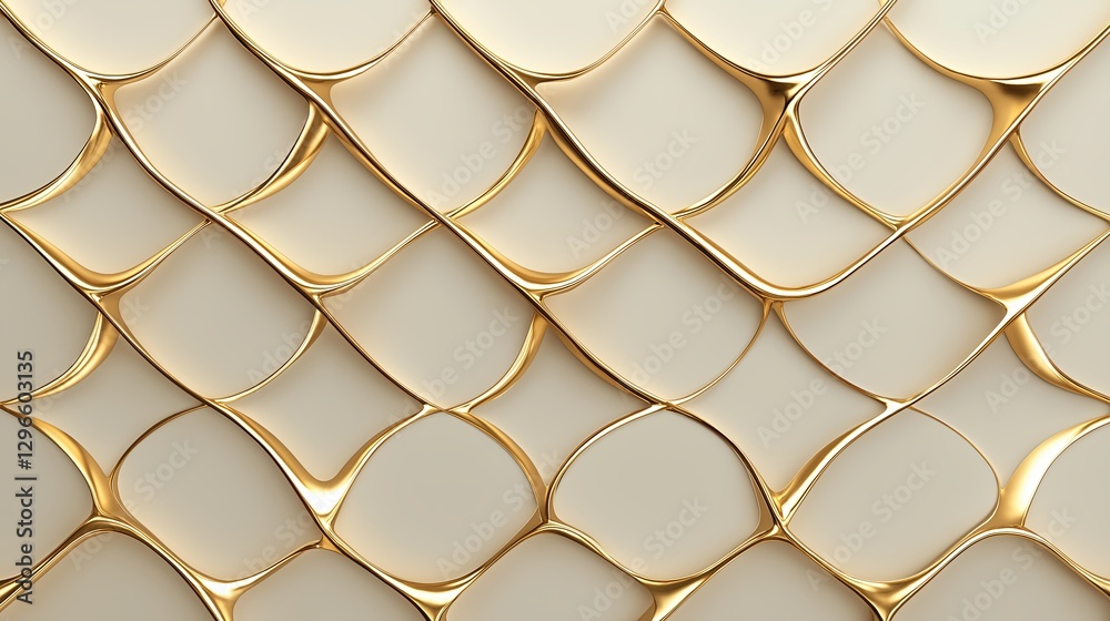 Poster A set of golden lines forming an elegant minimalist pattern.