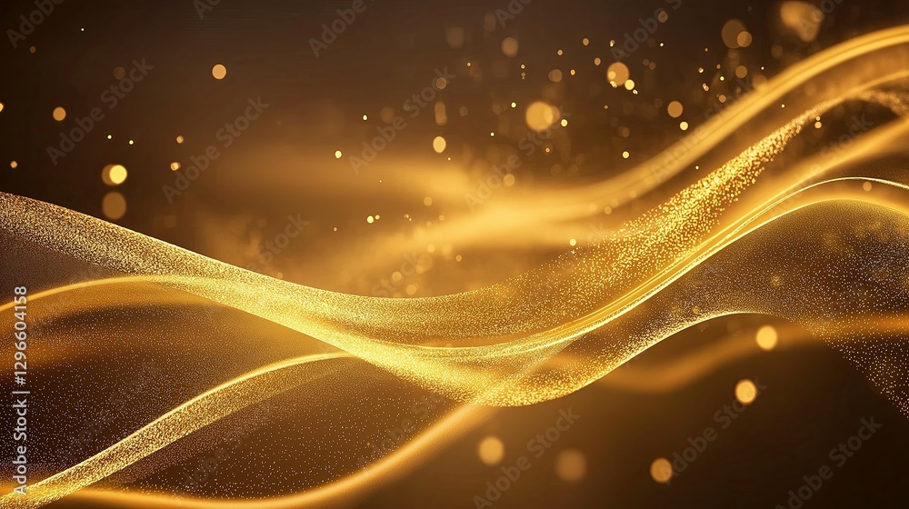Poster A set of golden lines forming an elegant minimalist pattern.