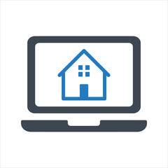 Property management. Real estate icon. Work from home icon