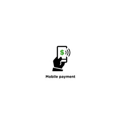 Mobile payment icon logo flat vector design