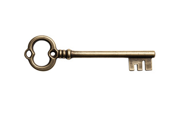 vintage brass key with ornate design, symbolizing security and access. This key is perfect for representing concepts of unlocking potential or hidden treasures