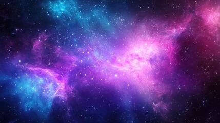 Fototapeta premium Cosmic Nebula, vibrant colors, deep space, vast expanse, possible use science, space, education