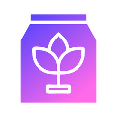 Fertilizer Bag Icon, Garden Care Vector Design