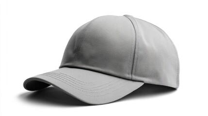 Fototapeta premium Gray Cap Isolated on Plain White Background