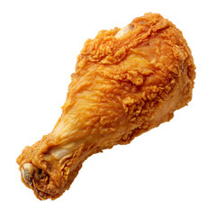 Crispy fried chicken drumstick, golden brown, deliciously crunchy, perfect for meals or snacks. Enjoy savory flavor and satisfying texture of this classic dish
