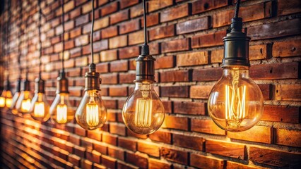 Obraz premium Retro Electric Light Bulb Wall Decoration , modern vintage