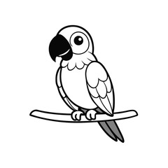 Fototapeta premium parrot on a branch
