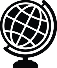 world globe icon for geography education logo