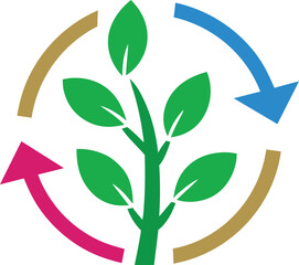 symbol of renewal integrate season theme logo icon