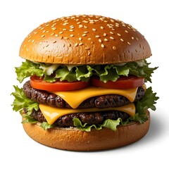 hamburger on a white background