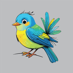 bird sticker, bird flat vector design , sticker for kids and designer , stickers 