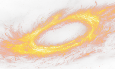 Circle of Fire Flames Plasma Flare Isolate on Transparent Background, cutout, png