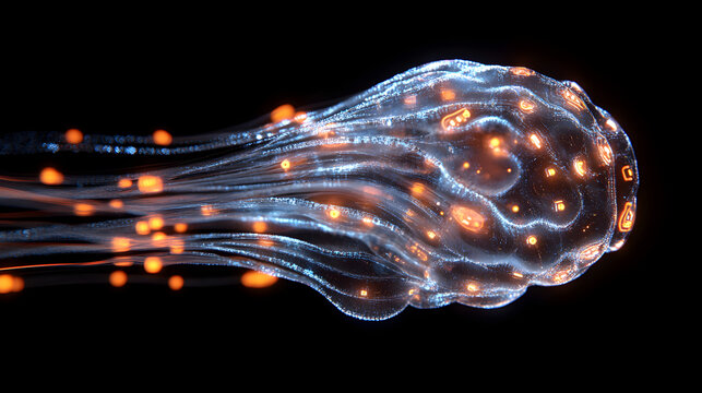 representation of teamwork with interwoven light beams symbolizing collaboration 