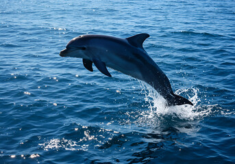 Obraz premium dolphin jumping out of water