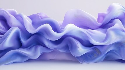 Obraz premium Purple fabric waves, flowing, abstract background, design