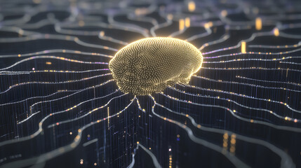 representation of teamwork with interwoven light beams symbolizing collaboration 