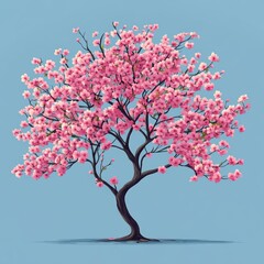 Obraz premium branch twig pink petal blossom plant stem graphics cherry blossom prunus apples