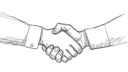A hand shake between two people