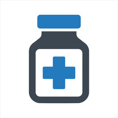 Obraz premium Pills Bottle icon. Medicine bottle icon