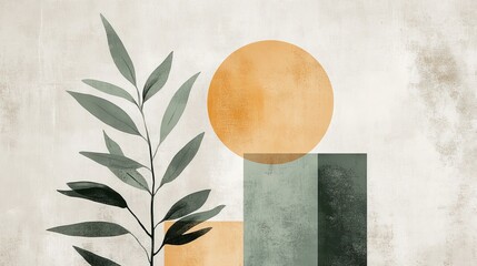 Minimalist design with soft pastel gradient hues, smooth transitions, subtle texture, and light green accents in geometric shapes or brush strokes. A fresh, peaceful, and modern atmosphere with a touc