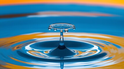 A water droplet with a purity indicator.