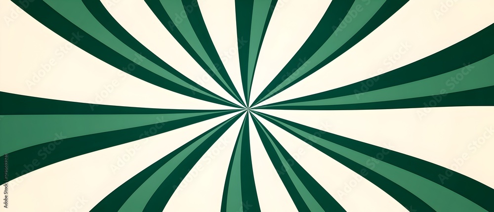 Canvas Prints A colorful swirl of green and white stripes