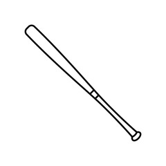 Baseball bat line icon vector design isolated on a white background