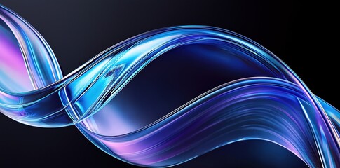glass and Liquid matte abstract wave. 3d rendering illustratiuon.