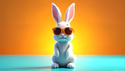 Rabbit Wearing Sunglasses.