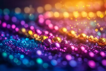 Vibrant fiber optic cables glowing with neon colors in a dark tech environment