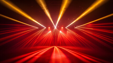 Red and yellow laser light background

