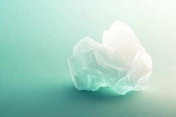 Fototapeta premium otherworldly 3d object glowing crystalline structure set on seamless soft-lit background ample copy space